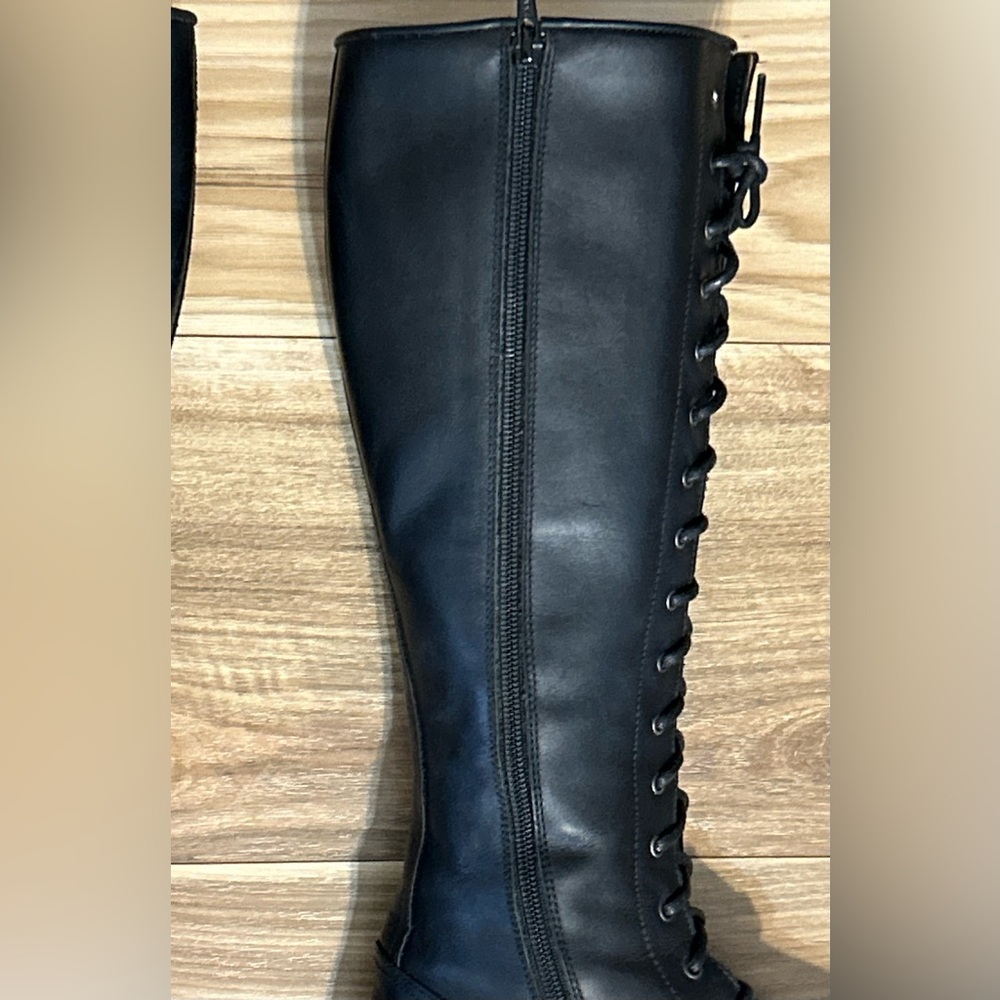 *RARE* Vintage Frye Black Leather Lace-Up Boots Size 9-10 - Picture 12 of 16